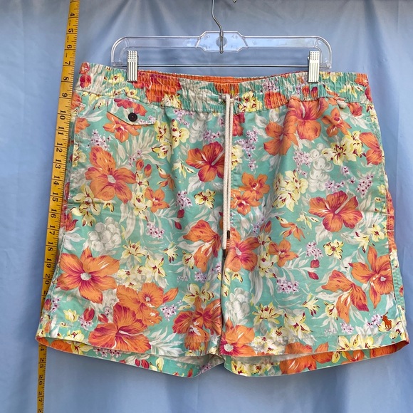 Polo by Ralph Lauren Floral Men's Shorts - Orange and Green - Picture 1 of 4